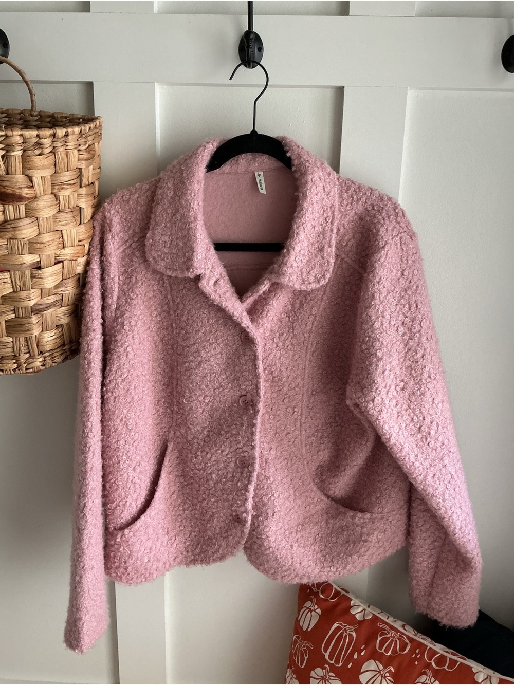 HALARA Pink Teddy Bouclé Jacket